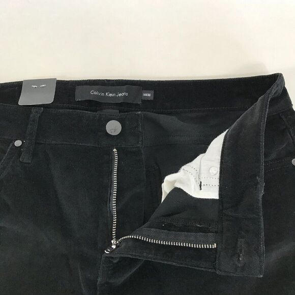 NEW Calvin Klein Jeans Ultimate Skinny Corduroy Pants Women's Plus 14 x 30 Black - Picture 2 of 13